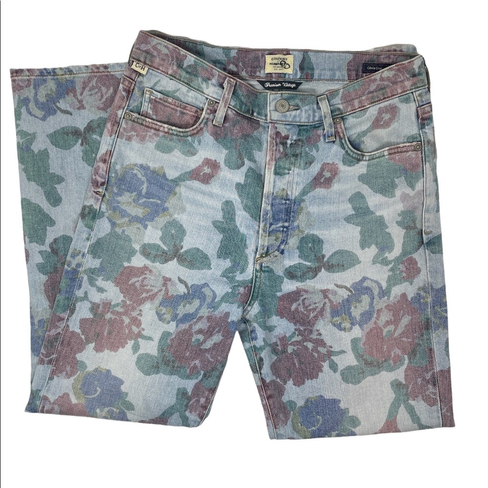Citizens of Humanity Olivia Crop Premium Vintage Floral Jeans Size 27